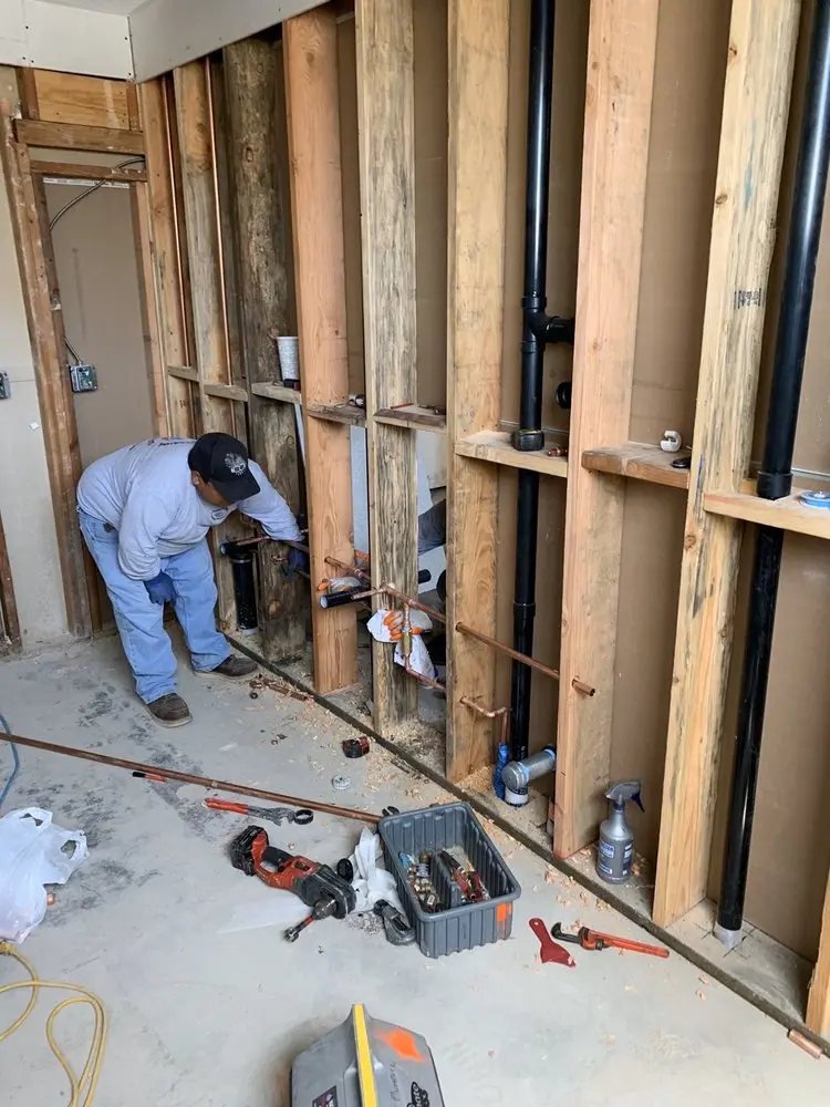 Commercial rough-in plumbing for Water Heater Replacement in Carver-Kemp